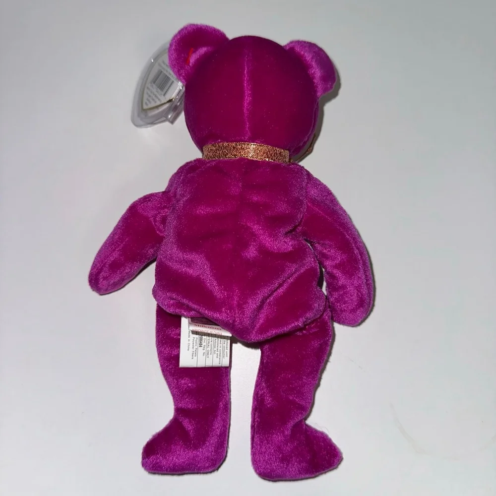 Ty Beanie Baby Millennium Bear Purple Plush Toy 1999 Canadian Tush Tag NEW NWT